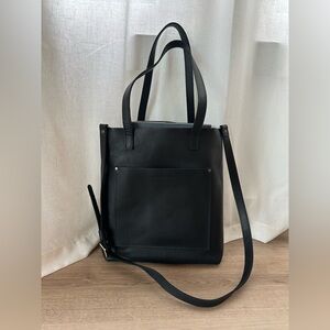 Portland leather crossbody tote